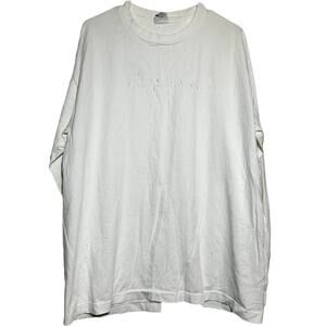 Vintage Guess Jeans T-Shirt 100% Cotton Long 90's Tee Embroidered White OSFA L